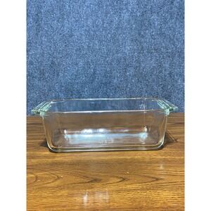Pyrex 213-B Clear Glass Loaf Pan 1.5 Quart 9x5x3 Vintage Made in USA Bakeware